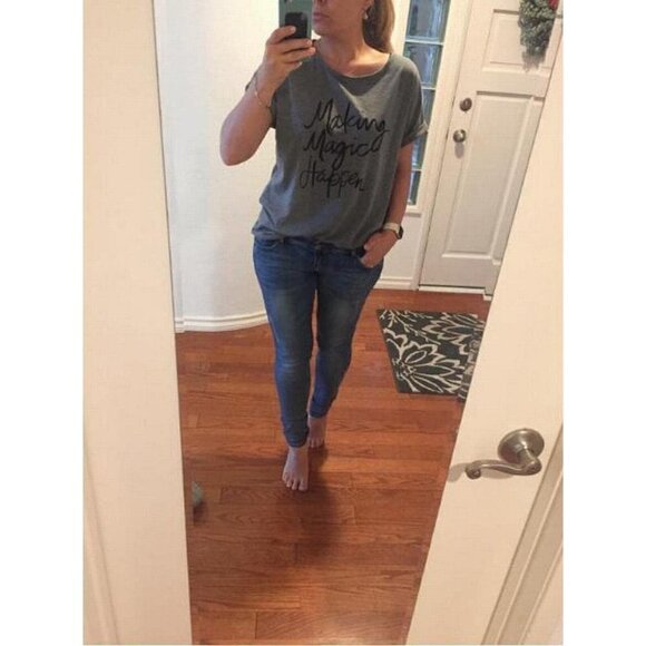 Womens Casual  Short Sleeve Tops Soft T-Shirts Magic Happen Shirts - Picture 5 of 6